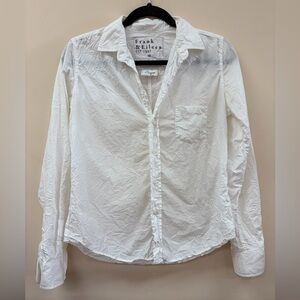 Frank & Eileen Crisp White Button Down Shirt Barry White Crinkle